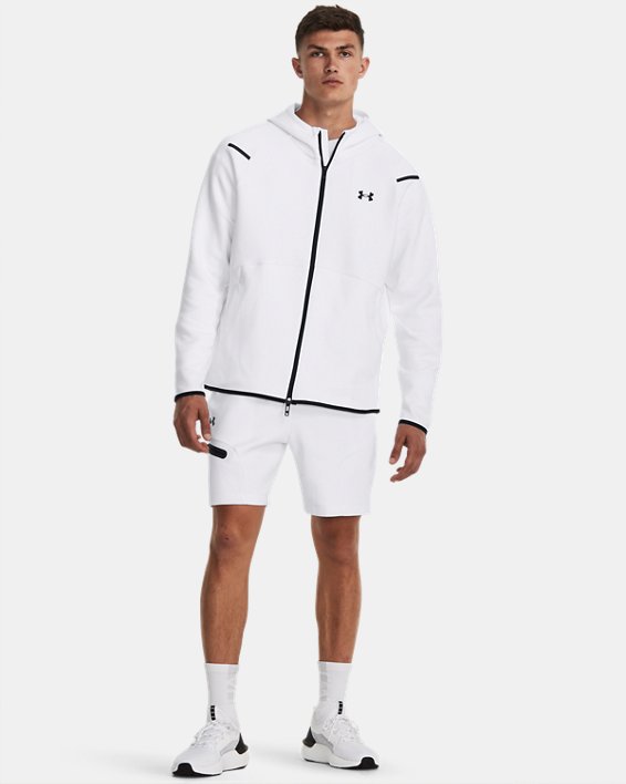Men's UA Unstoppable Fleece Full-Zip in White image number 2